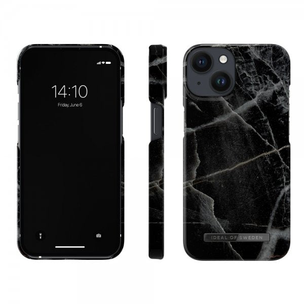 Ideal of Sweden iPhone 13/14/15/16e/17e Skal Fashion Case MagSafe Black Thunder Marble