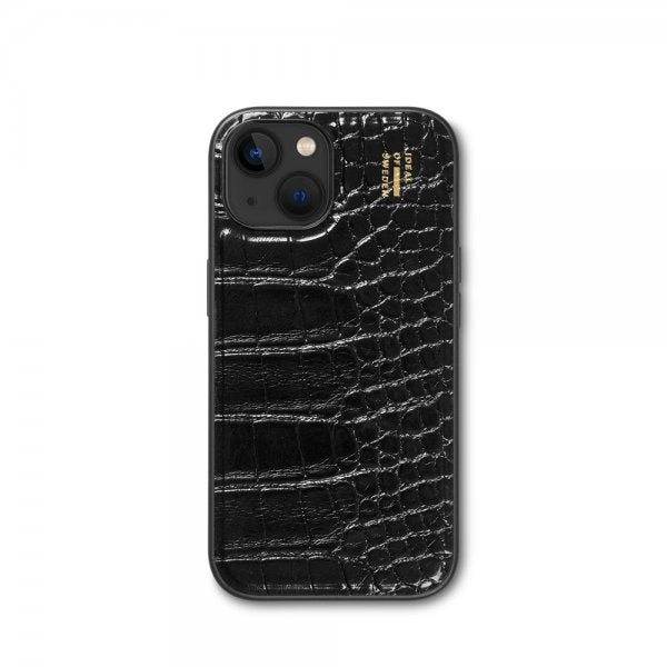 Ideal of Sweden iPhone 13/14/15/16e/17e Skal Vegan Leather Case MagSafe Black Croco