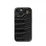 Ideal of Sweden iPhone 13/14/15/16e/17e Skal Vegan Leather Case MagSafe Black Croco