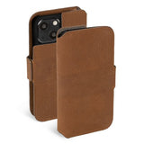 Krusell iPhone 13 Fodral Leather PhoneWallet Cognac