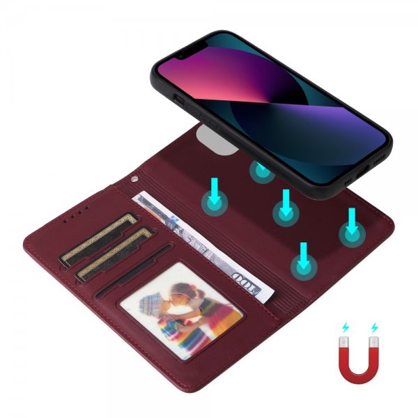 Betopnice iPhone 13 Fodral med Löstagbart Skal 005 Röd