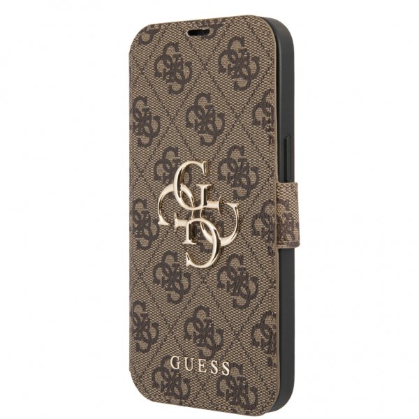Guess iPhone 13 Fodral Metal Logo Brun