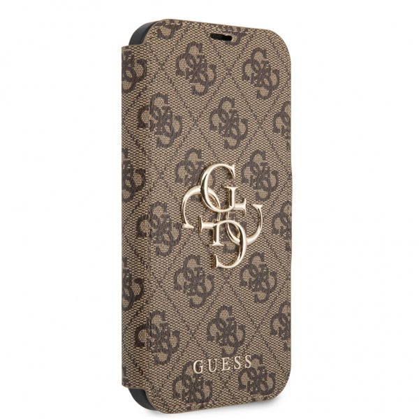 Guess iPhone 13 Fodral Metal Logo Brun
