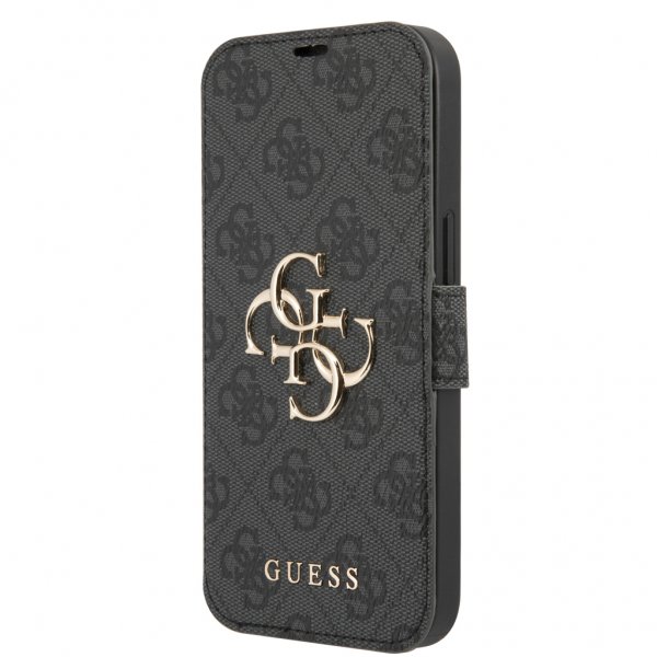 Guess iPhone 13 Fodral Metal Logo Grå