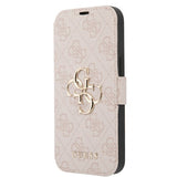 Guess iPhone 13 Fodral Metal Logo Rosa