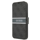 Guess iPhone 13 Fodral Printed Stripe Grå