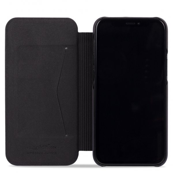 holdit iPhone 13 Fodral SlimFlip Wallet Svart