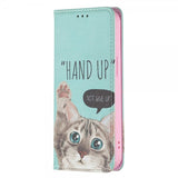 iPhone 13 Pro Fodral Flip Motiv Hand Up Not Give Up