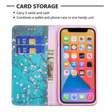 iPhone 13 Pro Fodral Flip Motiv Plommonblomster