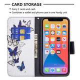 iPhone 13 Pro Fodral Motiv Blåa och Vita fjärilar