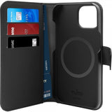 Puro iPhone 13/iPhone 14 Fodral Detachable MagSafe Wallet Case Svart