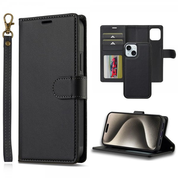 Nordic Covers iPhone 13/iPhone 14 Fodral med avtagbart MagSafe-skal Raven Black