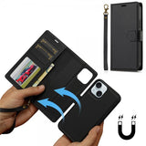 Nordic Covers iPhone 13/iPhone 14 Fodral med avtagbart MagSafe-skal Raven Black