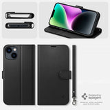 Spigen iPhone 13/iPhone 14 Fodral Wallet S Svart