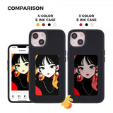 iPhone 13/iPhone 14 Skal med Inbyggd Display E Ink Case Svart