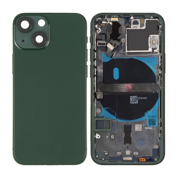 iPhone 13 Mini Baksida Komplett Med Smådelar - Grön