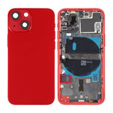 iPhone 13 Mini Baksida Komplett Med Smådelar - Röd