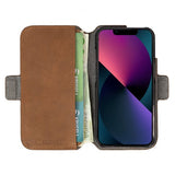 Krusell iPhone 13 Mini Fodral Leather PhoneWallet Cognac