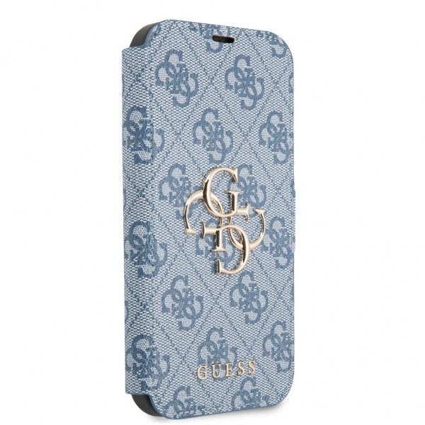Guess iPhone 13 Mini Fodral Metal Logo Blå