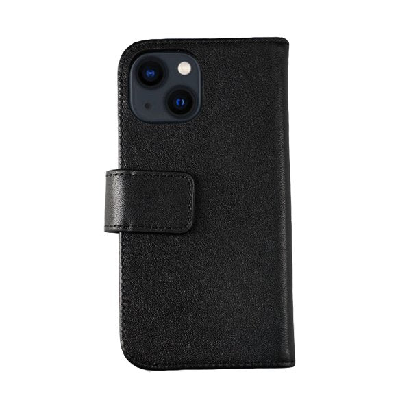 Rvelon iPhone 13 Mini Fodral Äkta Läder Svart