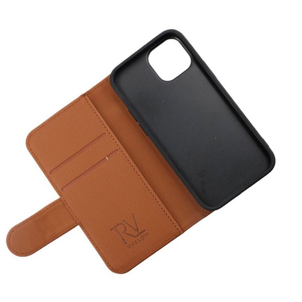 Rvelon iPhone 13 Mini Fodral Magnetiskt Avtagbart Skal Brun
