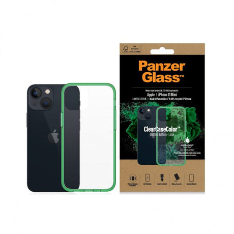 PanzerGlass iPhone 13 Mini Skal ClearCase Color Lime