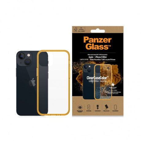 PanzerGlass iPhone 13 Mini Skal ClearCase Color Tangerine