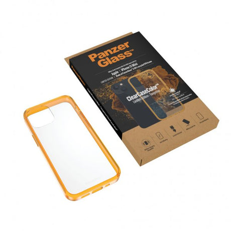PanzerGlass iPhone 13 Mini Skal ClearCase Color Tangerine