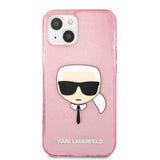 Karl Lagerfeld iPhone 13 Mini Skal Full Glitter Rosa
