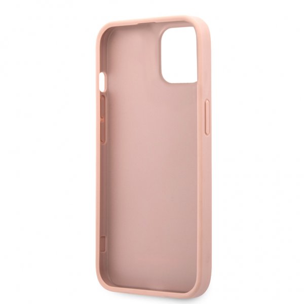 Guess iPhone 13 Mini Skal Hot Stamp Metal Logo Rosa