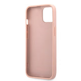 Guess iPhone 13 Mini Skal Hot Stamp Metal Logo Rosa