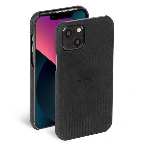 Krusell iPhone 13 Mini Skal Leather Cover Svart
