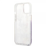 Guess iPhone 13 Mini Skal Liquid Glitter Flower Pattern Lila