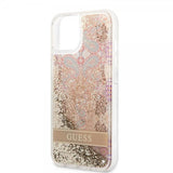 Guess iPhone 13 Mini Skal Liquid Glitter Paisley Pattern Guld
