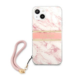 Guess iPhone 13 Mini Skal Marble Design Stripe Rosa