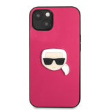 Karl Lagerfeld iPhone 13 Mini Skal Metal Logo Rosa