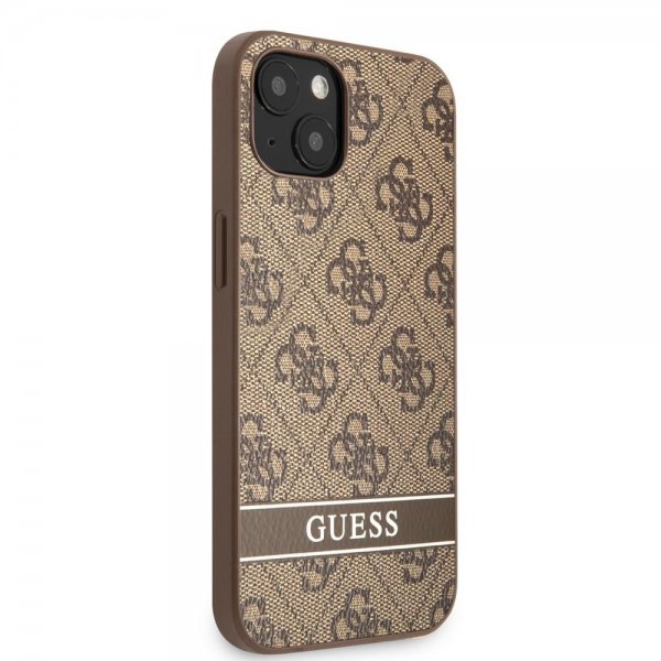 Guess iPhone 13 Mini Skal Printed Stripe Bottom Brun