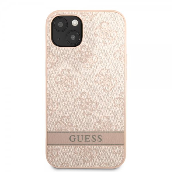 Guess iPhone 13 Mini Skal Printed Stripe Bottom Rosa