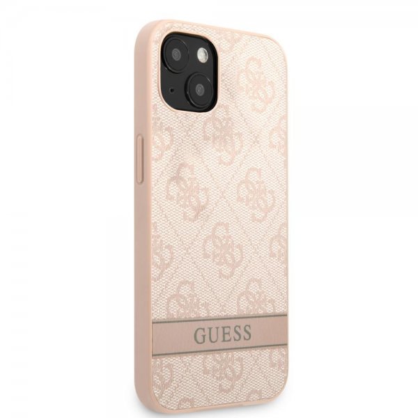 Guess iPhone 13 Mini Skal Printed Stripe Bottom Rosa