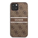 Guess iPhone 13 Mini Skal Printed Stripe Brun