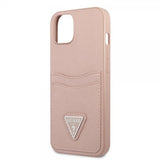 Guess iPhone 13 Mini Skal Saffiano Double Cardslot Rosa