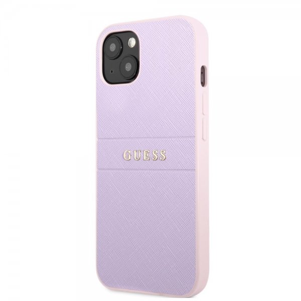 Guess iPhone 13 Mini Skal Saffiano Metal Logo Lila