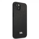 Karl Lagerfeld iPhone 13 Mini Skal Saffiano Metal Plaque Svart