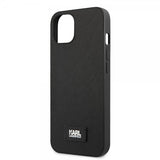Karl Lagerfeld iPhone 13 Mini Skal Saffiano Metal Plaque Svart