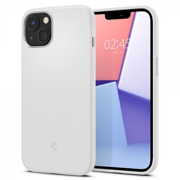 Spigen iPhone 13 Mini Skal Silicone Fit Vit