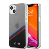 BMW iPhone 13 Mini Skal Tricolor Stripe Transparent Svart