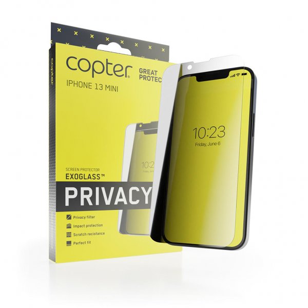Copter iPhone 13 Mini Skärmskydd Exoglass Flat Privacy