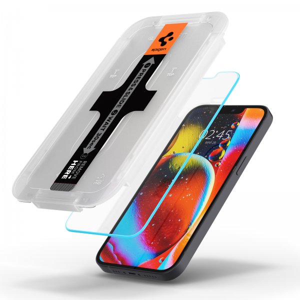 Spigen iPhone 13 Mini Skärmskydd GLAS.tR EZ Fit 2-pack