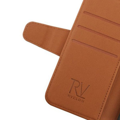 Rvelon iPhone 13 Fodral Utfällbart Kortfack Brun
