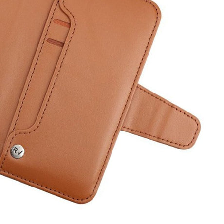 Rvelon iPhone 13 Fodral Utfällbart Kortfack Brun
